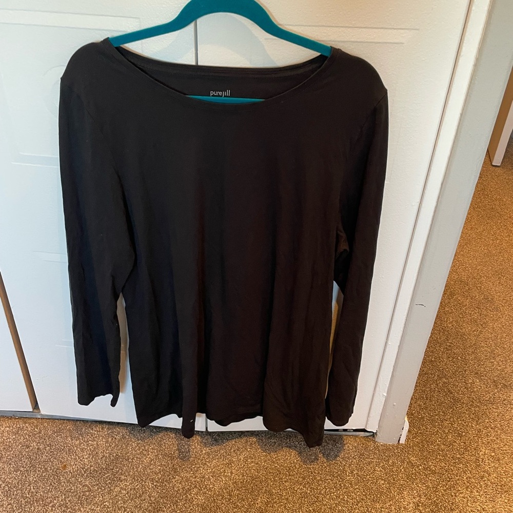 Pure Jill by J. jill Black Long Sleeve Top